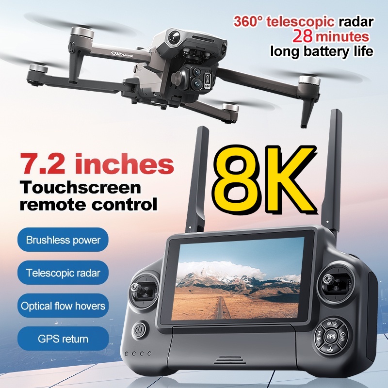 8K 3 Axis Gimbal Brushless 7.2 - огляд і ціна Drone Lidar
