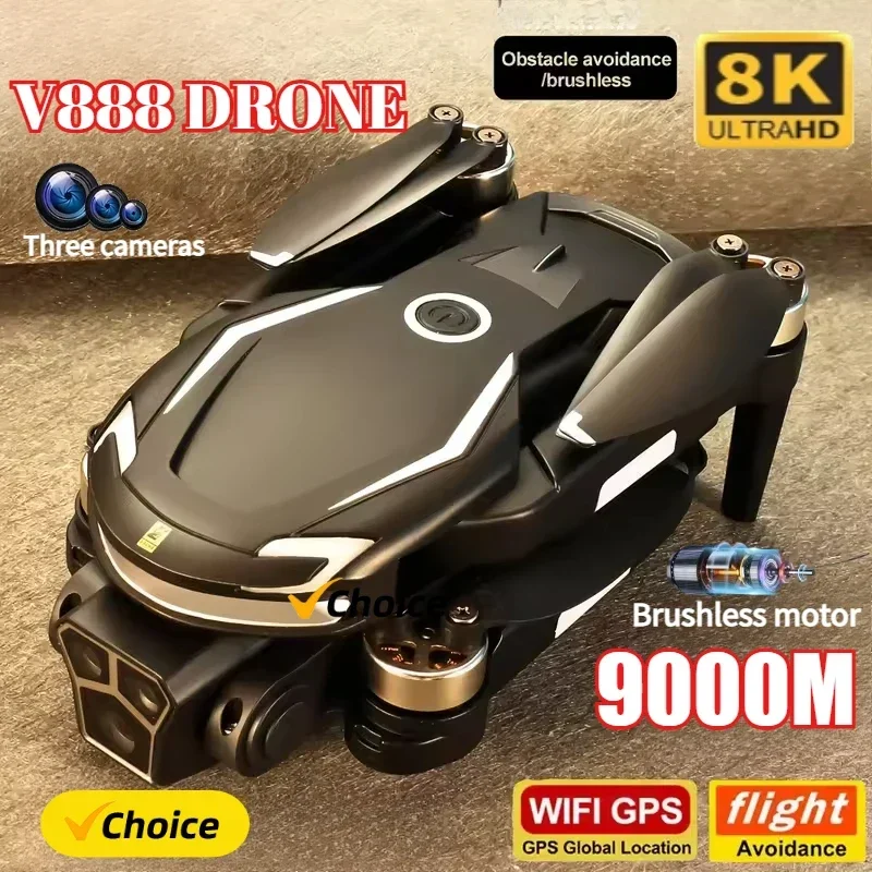 New V888 Drone 8K GPS Triple C - огляд і ціна Drone Multispectral